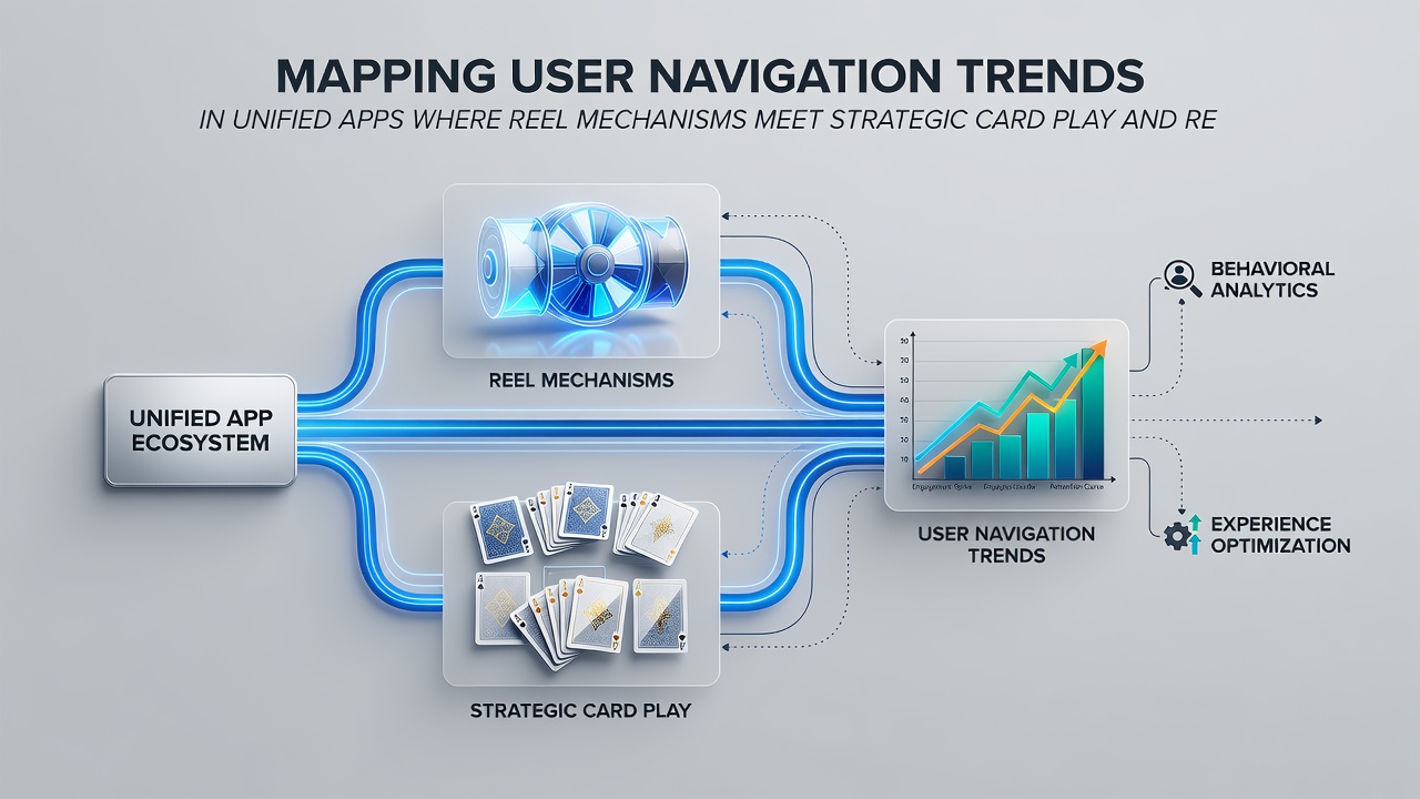 Heatmap-Analyse von Nutzerbewegungen zwischen Walzen, Poker und Sportwetten in einer App