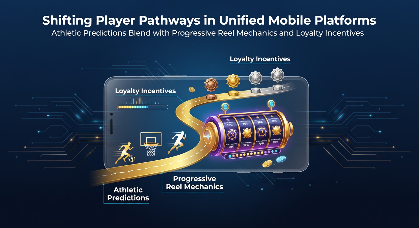 Darstellung einer vereinheitlichten mobilen Plattform mit Sportwetten und Slot-Elementen